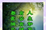 人生如茶，苦后回甘