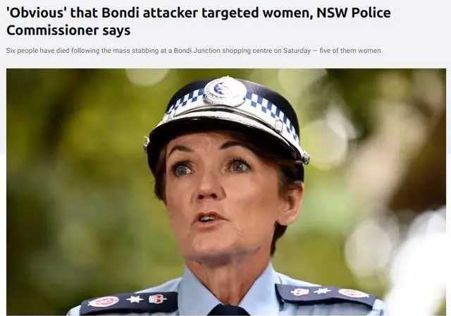 悉尼持刀伤人案凶手故意“针对女性”，最终被女警击毙